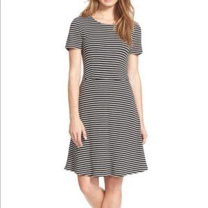 NWT-Madewell Striped Fit & Flare Knit Skater Dress